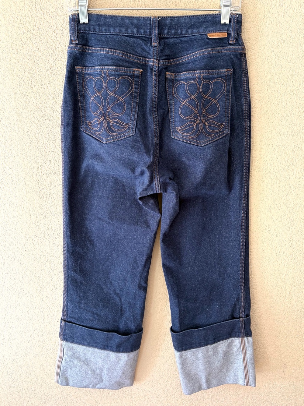 Zimmermann Kaleidoscope Cuffed Crop Jeans in Ink Wash Size 28 - Picture 3 of 11